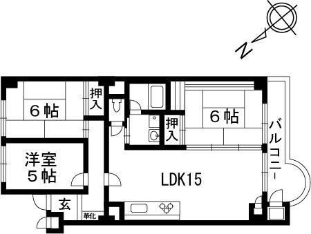 山科音羽マンションA棟 間取図・土地図