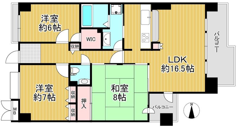 サンシティ桂坂ロイヤル３番館 間取図・土地図