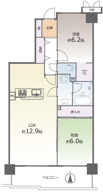 サーパス四条大宮 間取図・土地図