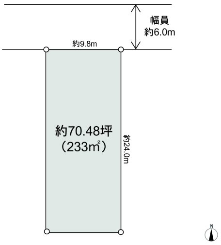 北区西賀茂南大栗町4 建築条件無土地 間取図・土地図
