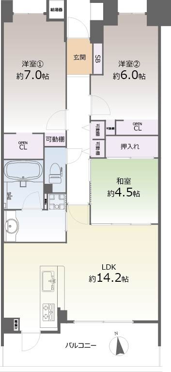 ディアエスタミオ桂壱番館 間取図・土地図