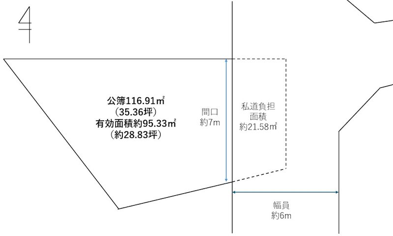 京都府京都市右京区嵯峨大覚寺門前堂ノ前町 間取図・土地図