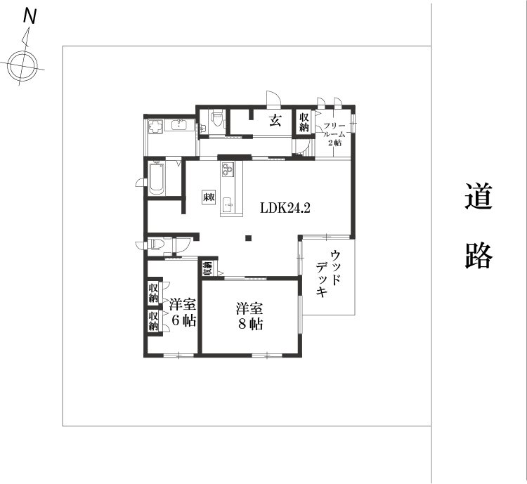 京都府船井郡京丹波町実勢大平 間取図・土地図