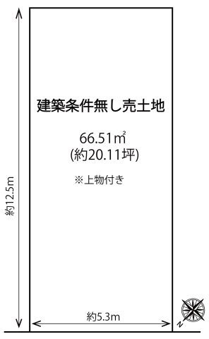 伏見区桃山町山ノ下53-15 建築条件無土地 間取図・土地図