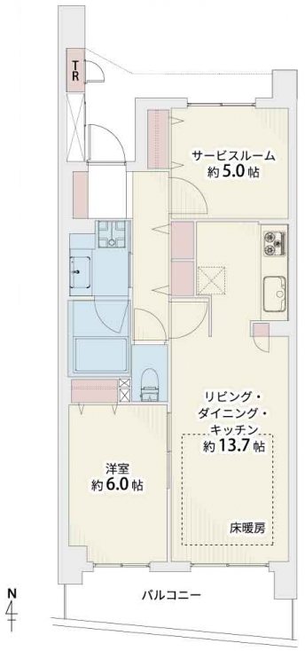 イニシア中京丸太町通り 間取図・土地図