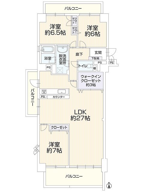 サンシティ桂坂3番館 間取図・土地図