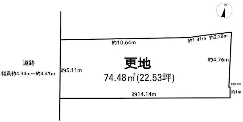 北区紫野下築山町48-2 建築条件無土地 間取図・土地図