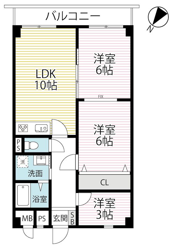 山科セントラルハイツ 間取図・土地図