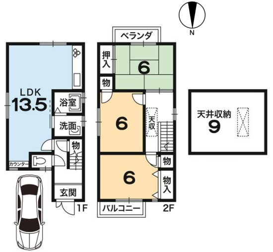 南区上鳥羽八王神町406 戸建 間取図・土地図