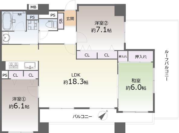 エル・パティオ桂南 間取図・土地図