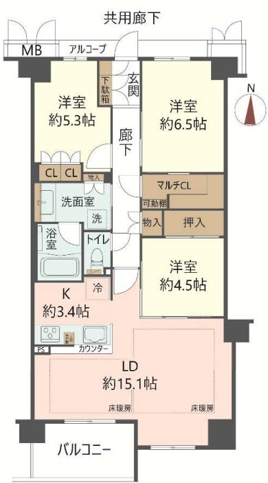 ジオ京都桂川 間取図・土地図