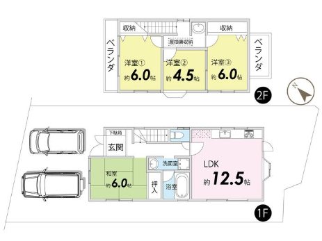 左京区岩倉花園町 戸建 間取図・土地図