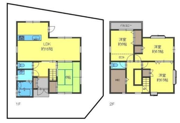 堺市美原区平尾　中古戸建 間取図・土地図