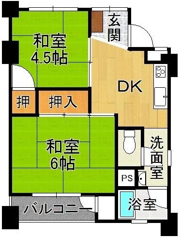泉ケ丘コーポラスA3　3棟 間取図・土地図