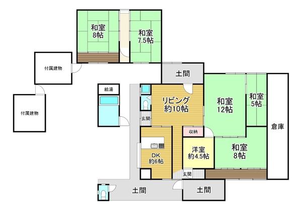 京都市左京区広河原菅原町　中古戸建 間取図・土地図