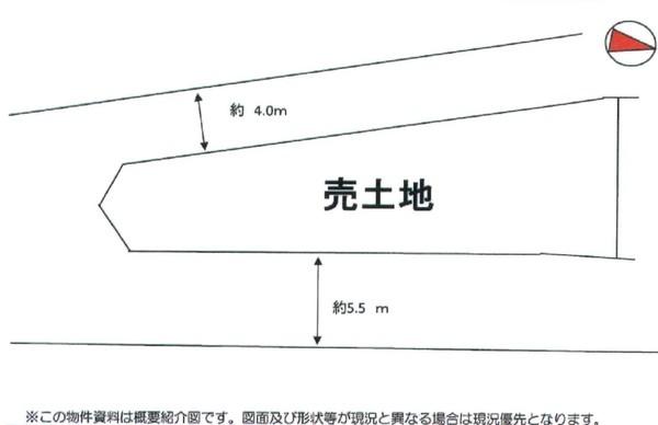 滋賀県高島市安曇川中野　売土地 間取図・土地図