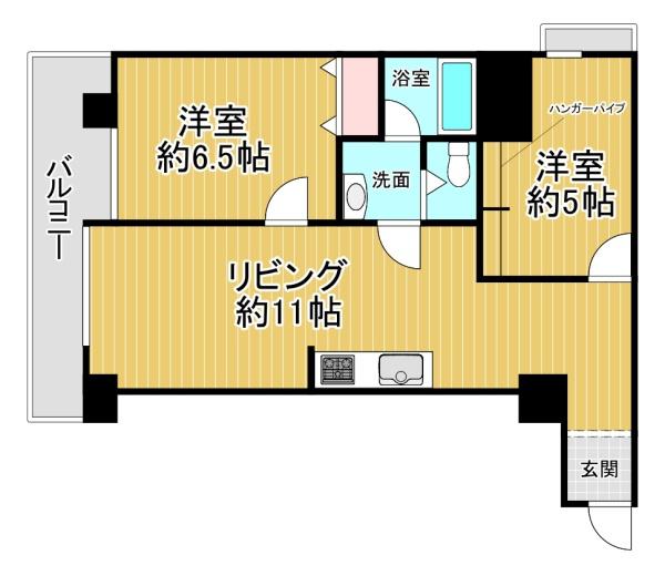 四条グランドハイツA棟 間取図・土地図