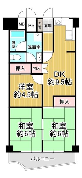 ターミナルマンション朝日プラザ堺 間取図・土地図