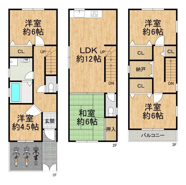 大阪府大阪市西成区千本北２丁目 間取図・土地図