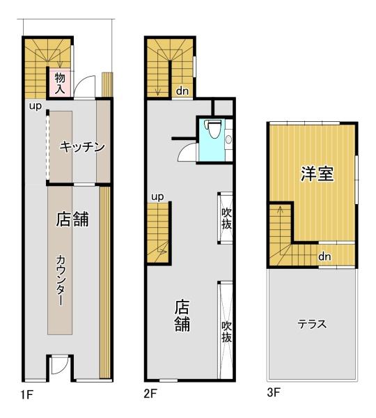 京都市左京区下鴨梅ノ木町　店舗 間取図・土地図