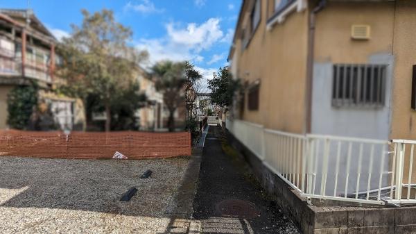 京都市西京区樫原下ノ町　建築条件無売土地 現地写真（前面道路含む現地写真）