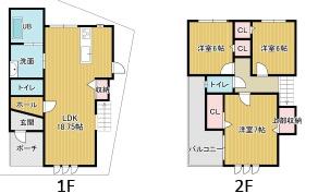 大阪府堺市北区常磐町２丁 間取図・土地図