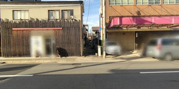 京都市右京区太秦安井馬塚　古家付き売土地 現地写真（前面道路含む現地写真）