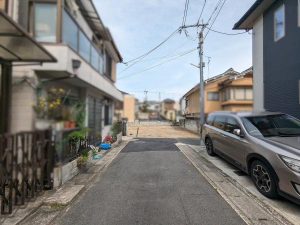 京都市右京区鳴滝安井殿町　建築条件無売土地 現地写真（前面道路含む現地写真）