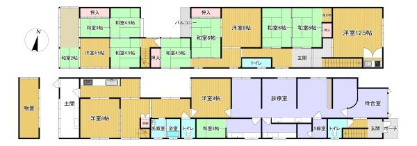京都府船井郡京丹波町須知新町　中古戸建 間取図・土地図