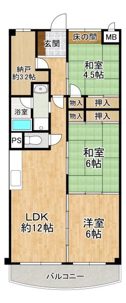 サンフラワー高石 間取図・土地図