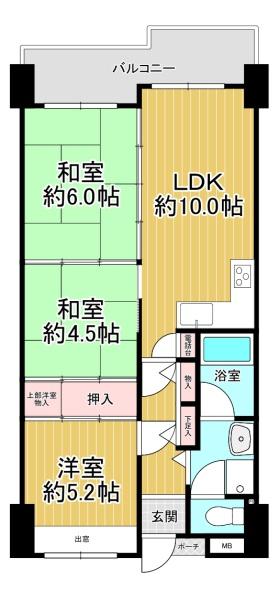 リバーサイドヴィラ姫島A棟 間取図・土地図