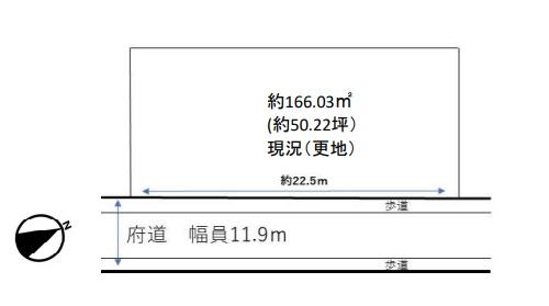 堺市北区黒土町　売土地 間取図・土地図