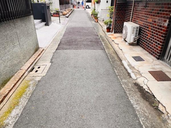 堺市堺区桜之町西3丁　古家付売土地 現地写真（前面道路含む現地写真）