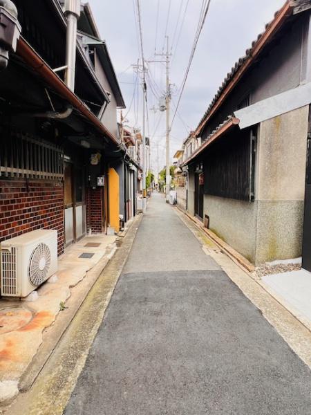 堺市堺区桜之町西3丁　古家付売土地 現地写真（前面道路含む現地写真）