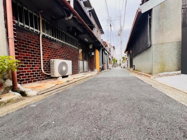 堺市堺区桜之町西3丁　古家付売土地 現地写真（前面道路含む現地写真）