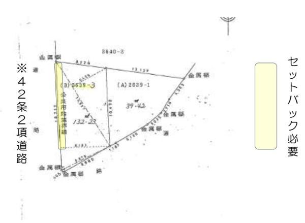 堺市美原区平尾　売土地 間取図・土地図