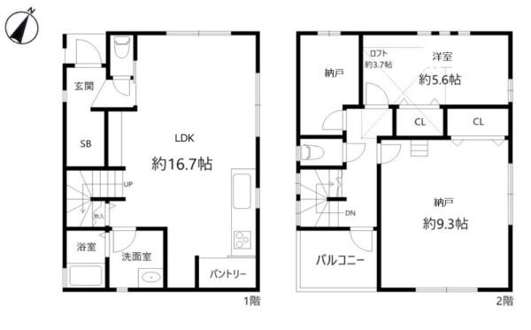 堺市西区鳳南町5丁　中古戸建 間取図・土地図
