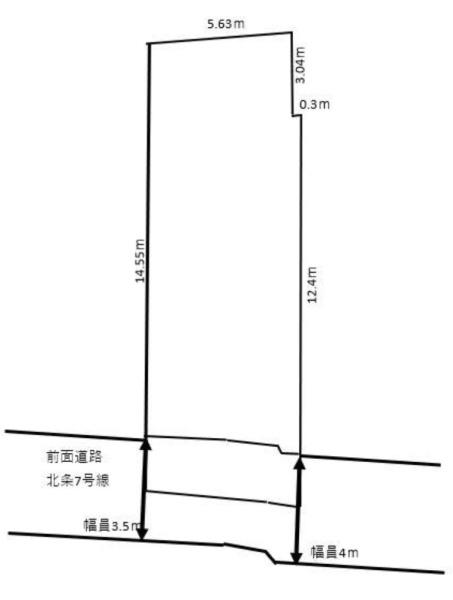 堺市西区北条町1丁　売土地 間取図・土地図