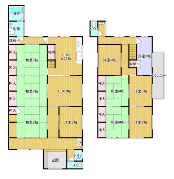 京都市西京区桂乾町　中古戸建 間取図・土地図