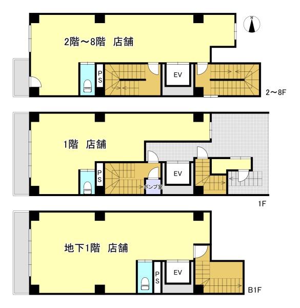 京都市中京区下丸屋町　テナントビル 間取図・土地図