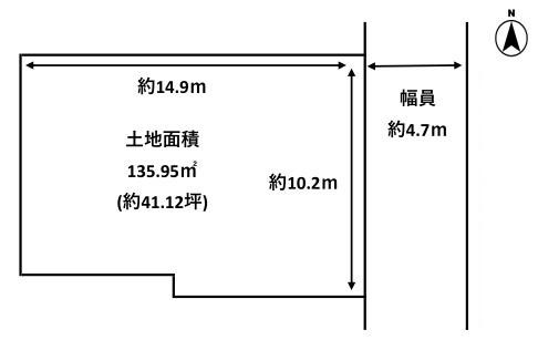 京都市上京区鳥居前町　建築条件無売土地 間取図・土地図