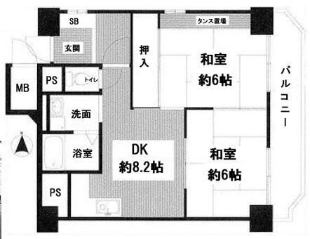 メトロハイツ今里 間取図・土地図