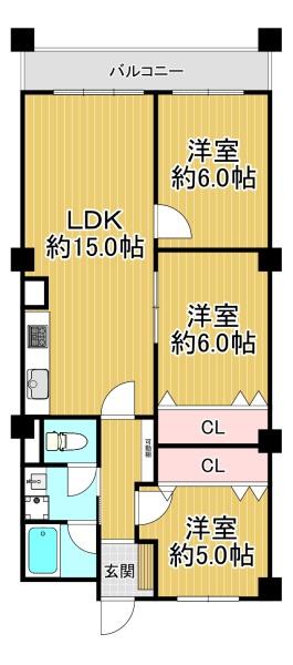 プラザ歌島Ａ棟 間取図・土地図
