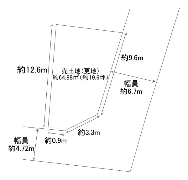 堺市中区小阪　売土地 間取図・土地図
