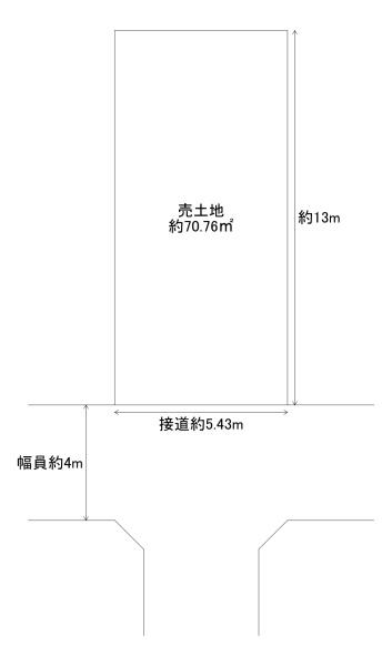 堺市東区高松　売土地 間取図・土地図