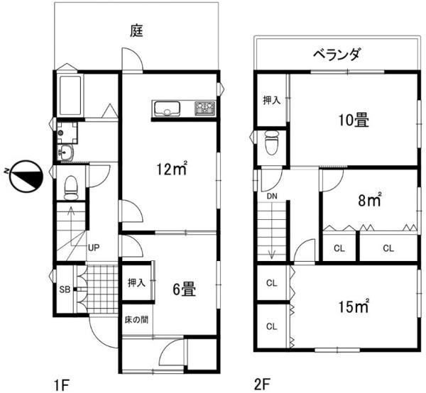堺市中区福田　中古戸建 間取図・土地図