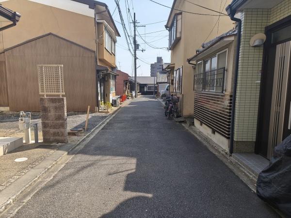 京都市北区紫野十二坊町　建築条件無売土地 現地写真（前面道路含む現地写真）