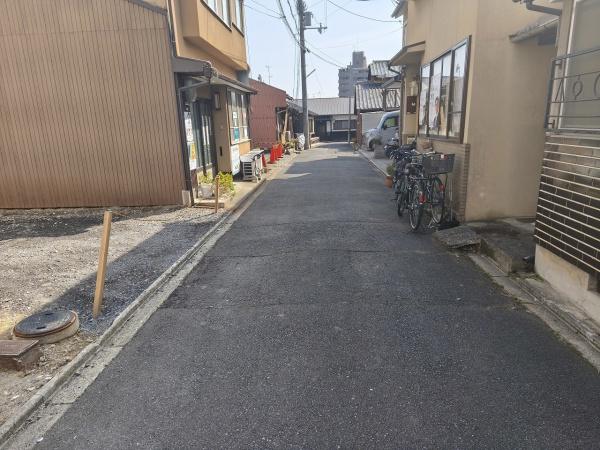 京都市北区紫野十二坊町　建築条件無売土地 現地写真（前面道路含む現地写真）