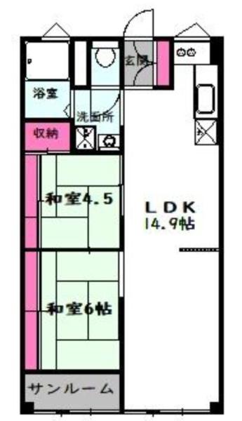 高倉第一コーポA棟 間取図・土地図