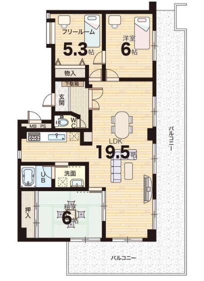 ライオンズマンション京都衣笠 間取図・土地図
